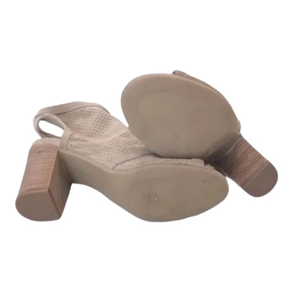 Manas Leather Ankle Boots Sandalo Donna Peep Toe Zipper Chunky Heel Women’s 6.5 - Picture 6 of 7